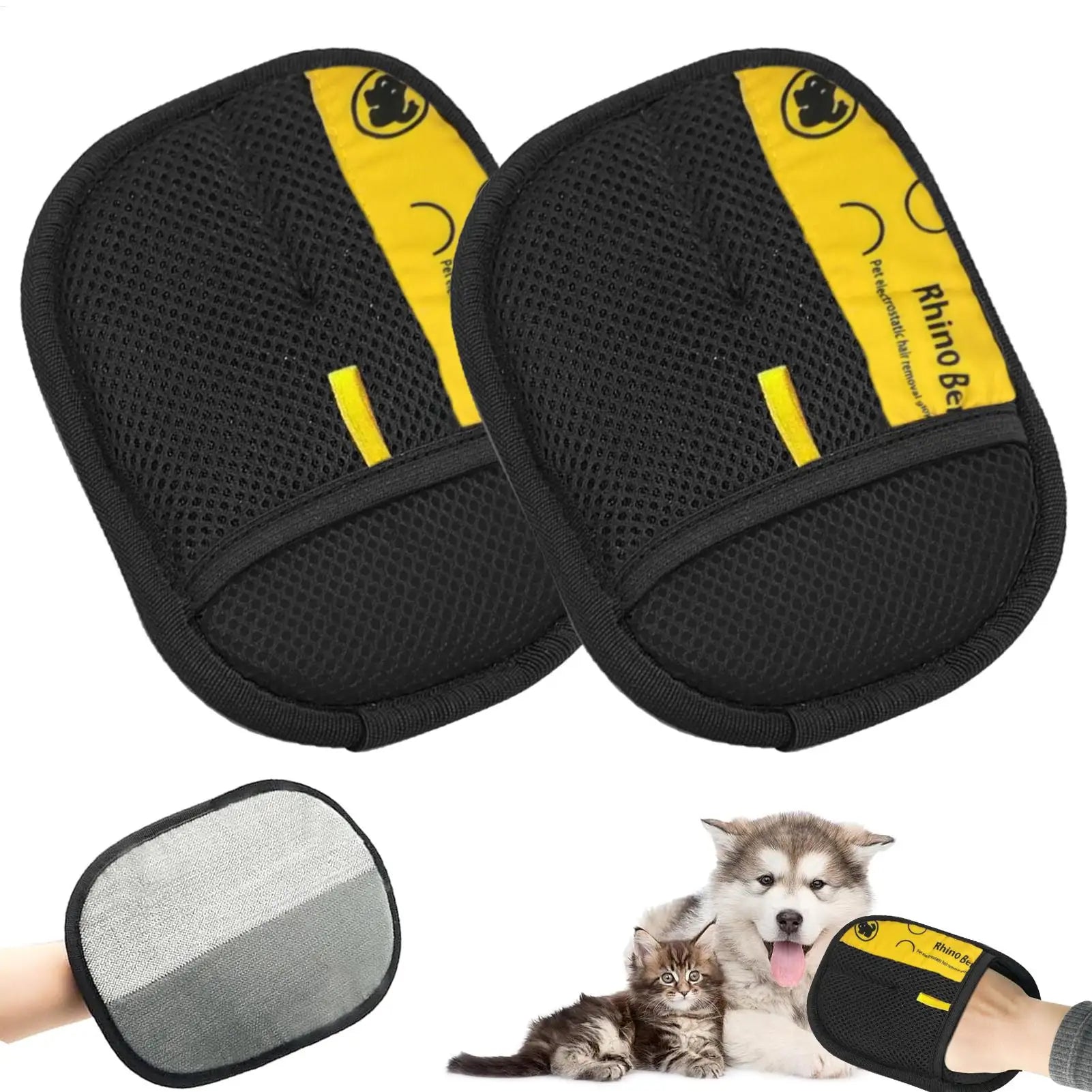 Guanti da toelettatura per cani e gatti, 2 pezzi