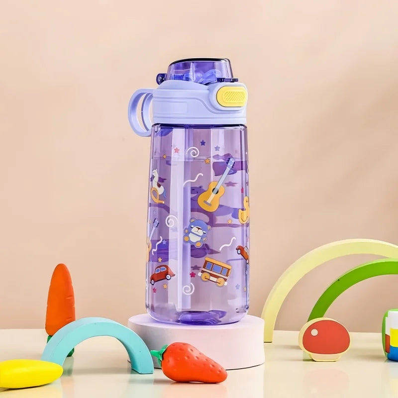 Borraccia per Bambini con Cannuccia e Blocco, 550 ml – foto 8