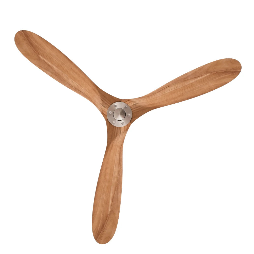 Ventilatore da soffitto a basso profilo da 42/52/60 pollici con 3 pale in legno, motore DC, telecomando, per – foto 6