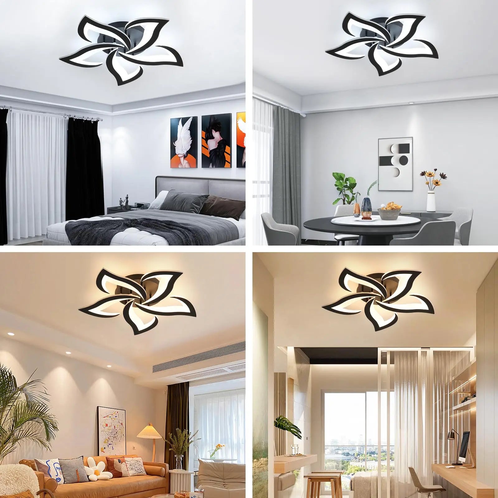 Lampadario Nordico di Lusso con Telecomando e Dimmer