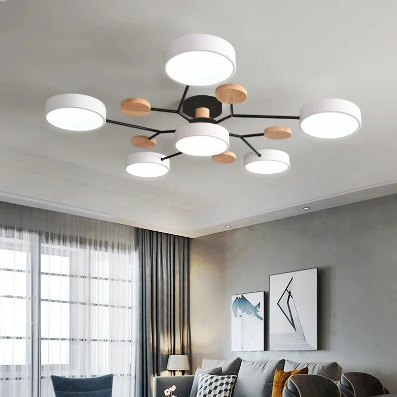 Lampadario LED a 5 o 6 luci con tre temperature di colore – dettaglio 1