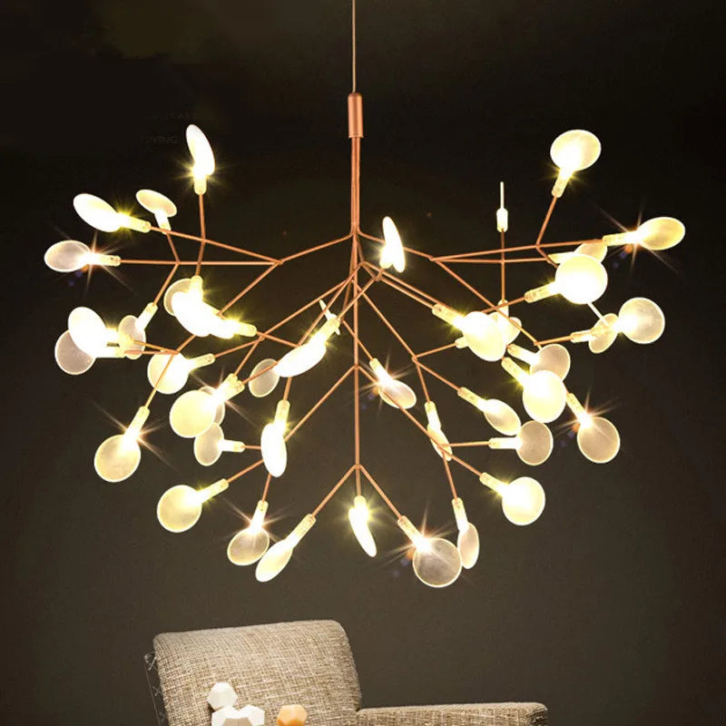 Lampadario ad anello LED, da 60 a 120 cm, nero o oro rosa