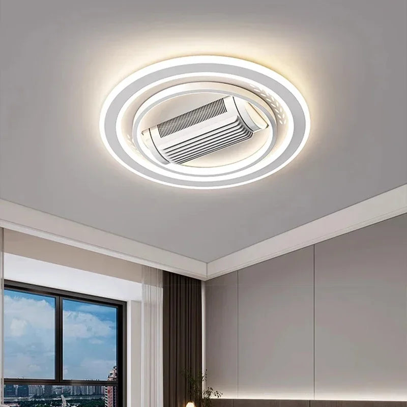 Ventilatore da Soffitto Invisibile Senza Pale con Luce LED, Telecomando Intelligente per Camera da Letto e – foto 3