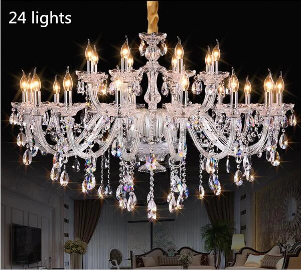 Lampadario in cristallo trasparente, da 6 a 15 luci – dettaglio 10