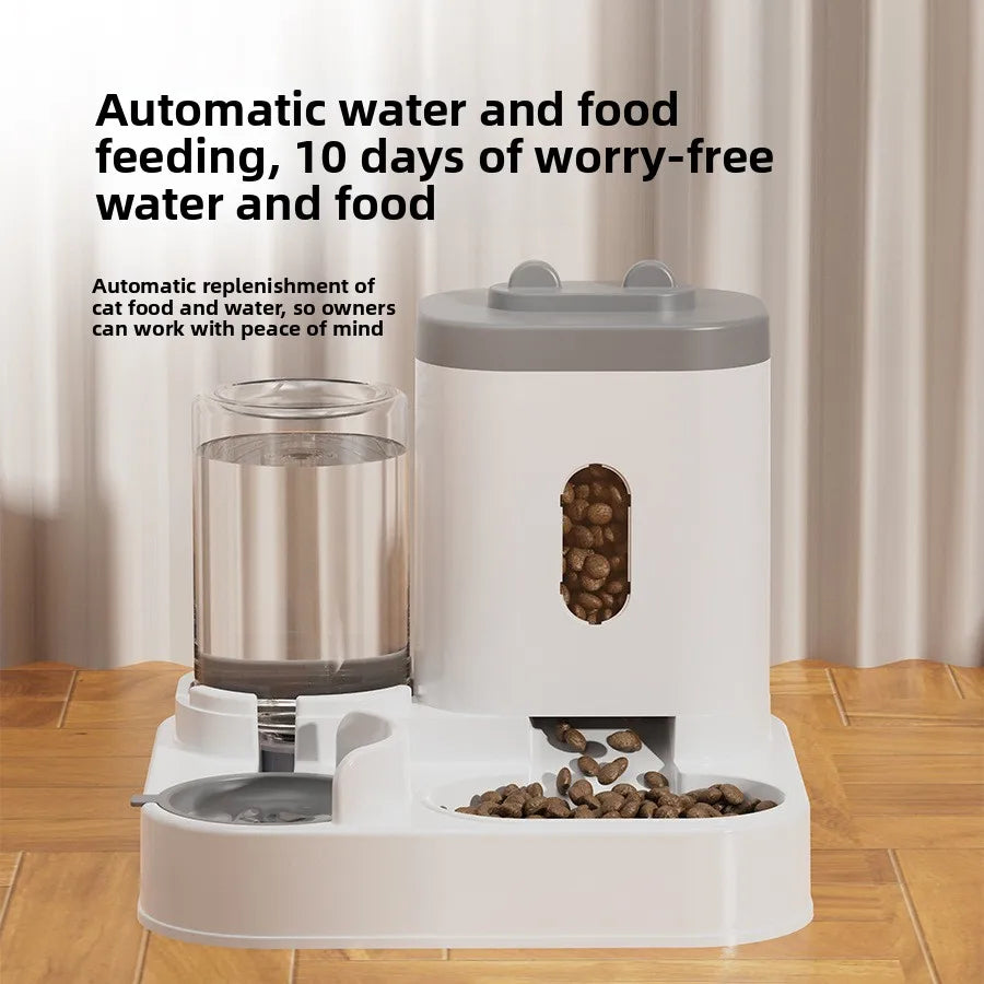 Distributore automatico di cibo e fontanella per cani e gatti – dettaglio 1