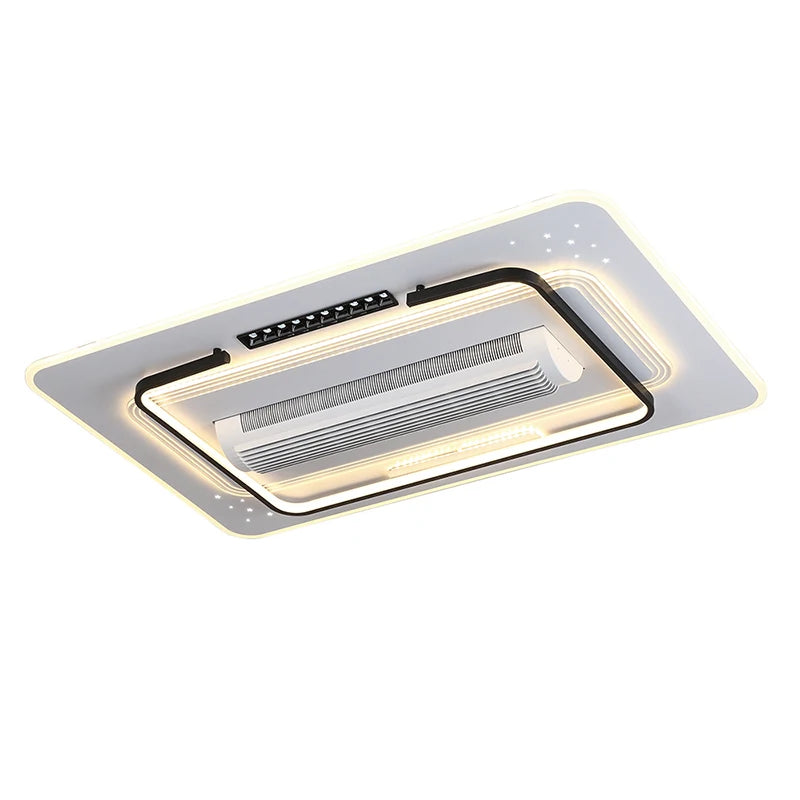 Ventilatore da soffitto a LED senza lama invisibile, telecomando, lampada da soffitto, decorazioni per la – foto 3