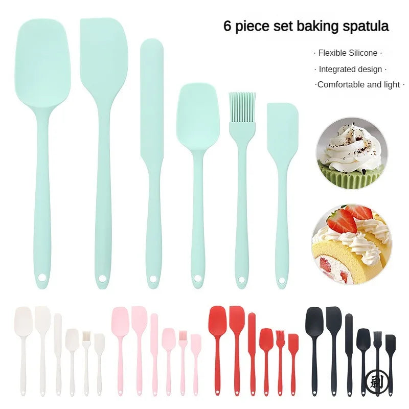 Set 6 Spatole in Silicone per Torte e Pasticceria