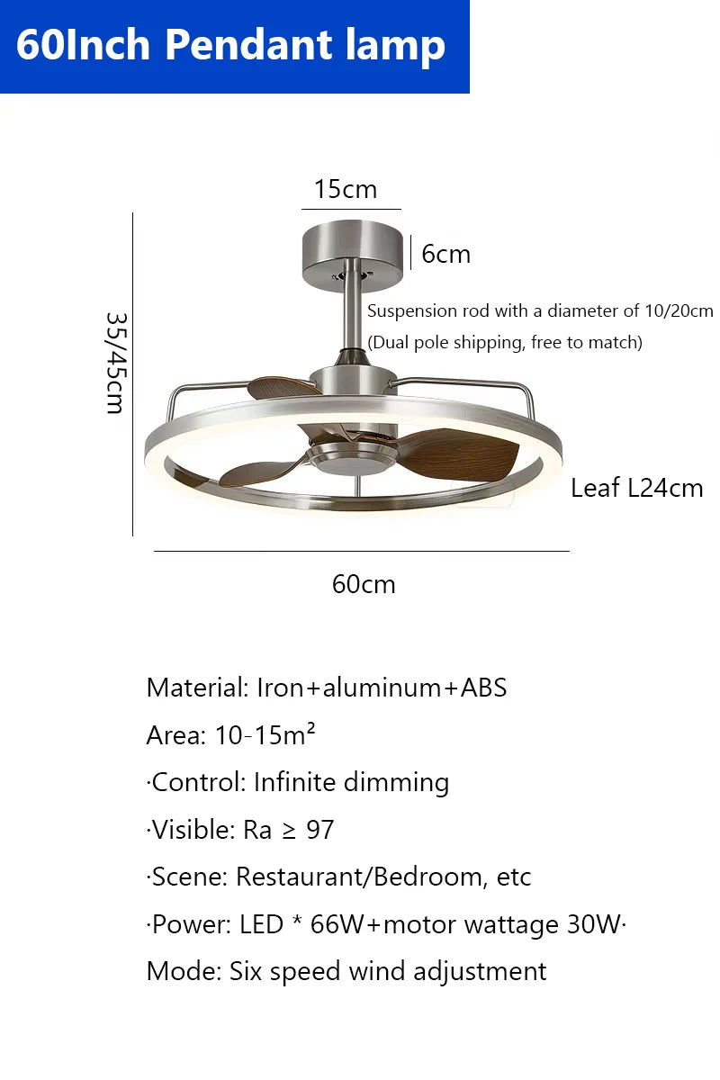 Ventilatore da soffitto a incasso 20 pollici con motore DC – dettaglio 6