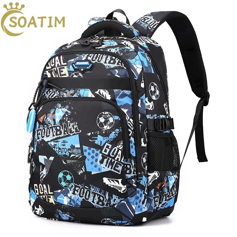 Zaino scolastico impermeabile in nylon, 42 cm, dai 3 ai 9 anni