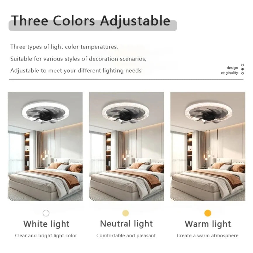 Ventilatore da soffitto moderno a LED con vento forte e silenzioso oscuramento remoto ventilatore da soffitto – foto 4