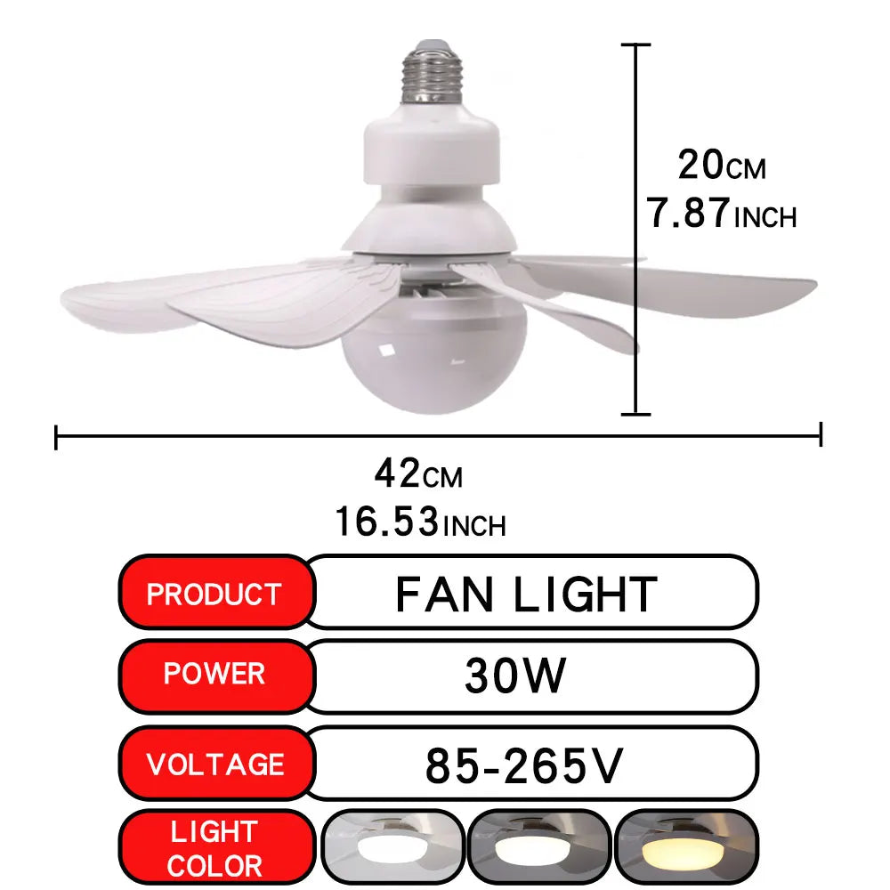 Ventilatore da soffitto LED 30-40W con telecomando e 6 pale – dettaglio 6