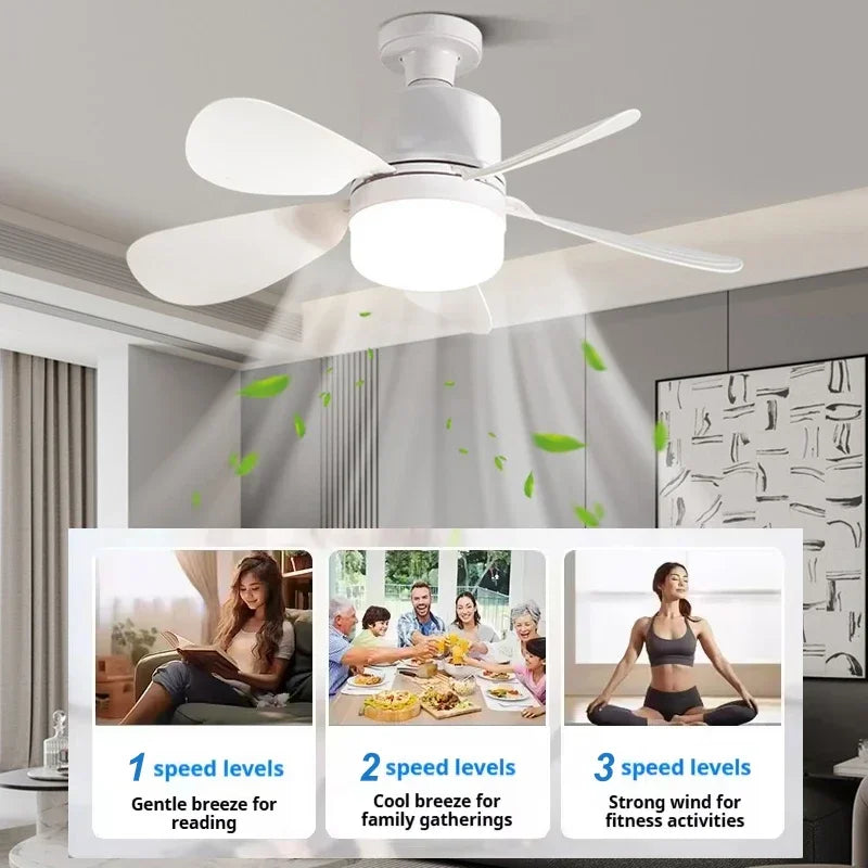 Ventilatore da soffitto 2 in 1 da 16 pollici con luce Ventilatore con telecomando Luci dimmerabili Presa E27 – foto 3