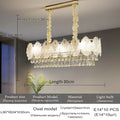 Lampadario di cristallo con copertura in vetro, D50-L80 cm – dettaglio 6