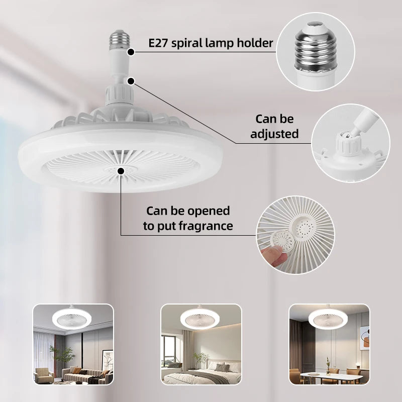 Lampada da soffitto a LED E27 con telecomando Lampada a sospensione dimmerabile per soggiorno Studio Lampade – foto 5