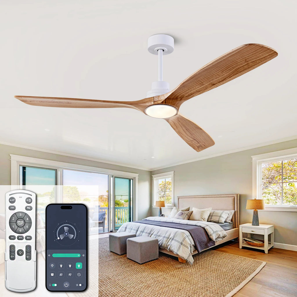Ventilatore da soffitto moderno con telecomando a LED con luce Decorazione per ventilatori da soffitto con