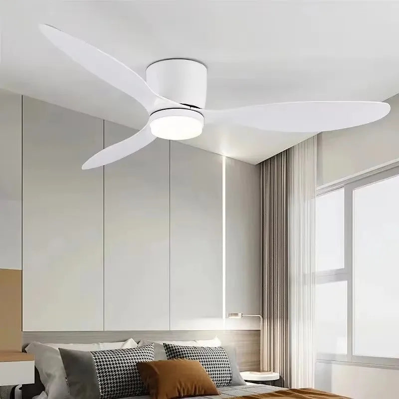 Ventilatori da soffitto da 42 pollici da 52 pollici con luci Ventilatori a motore CC a 3 colori a 6 velocità