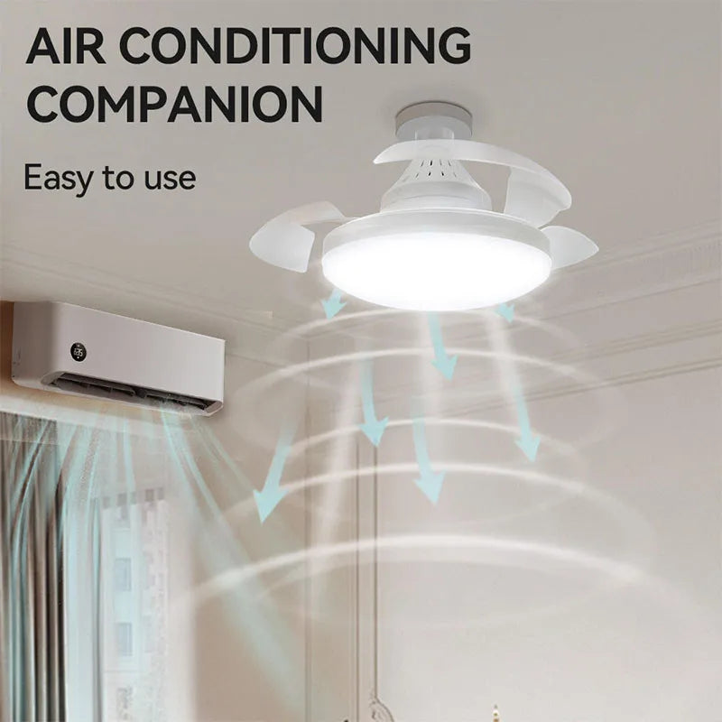 Ventilatore da soffitto pieghevole con luce LED dimmerabile – dettaglio 4