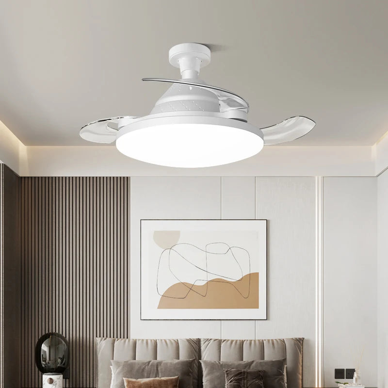 Ventilatore da soffitto LED con pale telescopiche a scomparsa – dettaglio 1