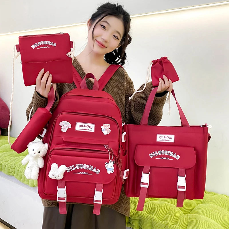 Zaino in nylon 41x31x13 cm con astuccio e borsa a tracolla – dettaglio 2