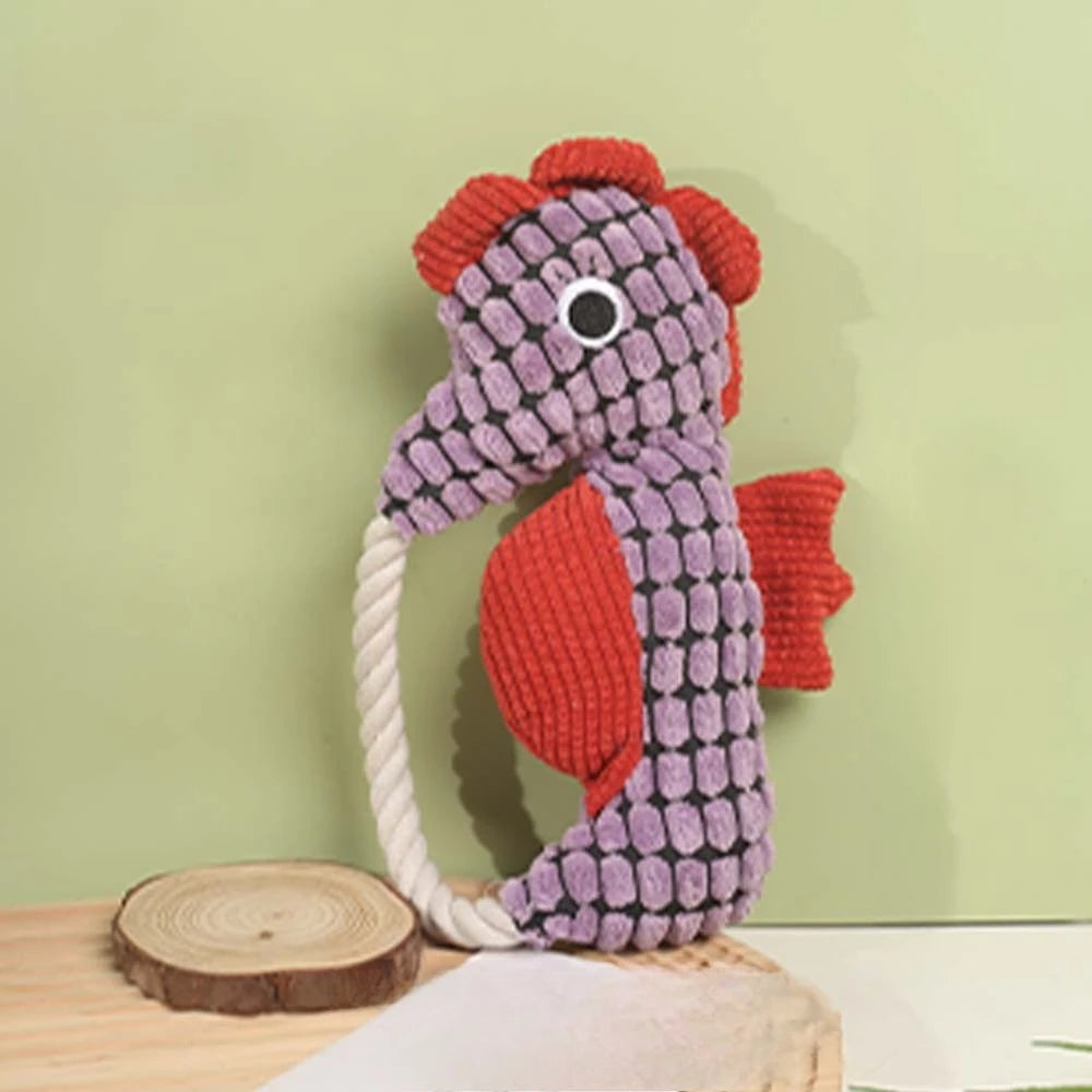 Gioco per Cani in Peluche a Forma di Cavalluccio Marino