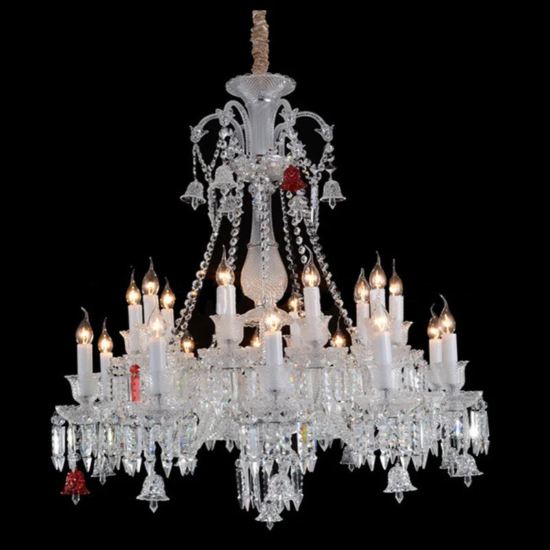 Lampadario grande in cristallo a LED, da 6 a 12 luci