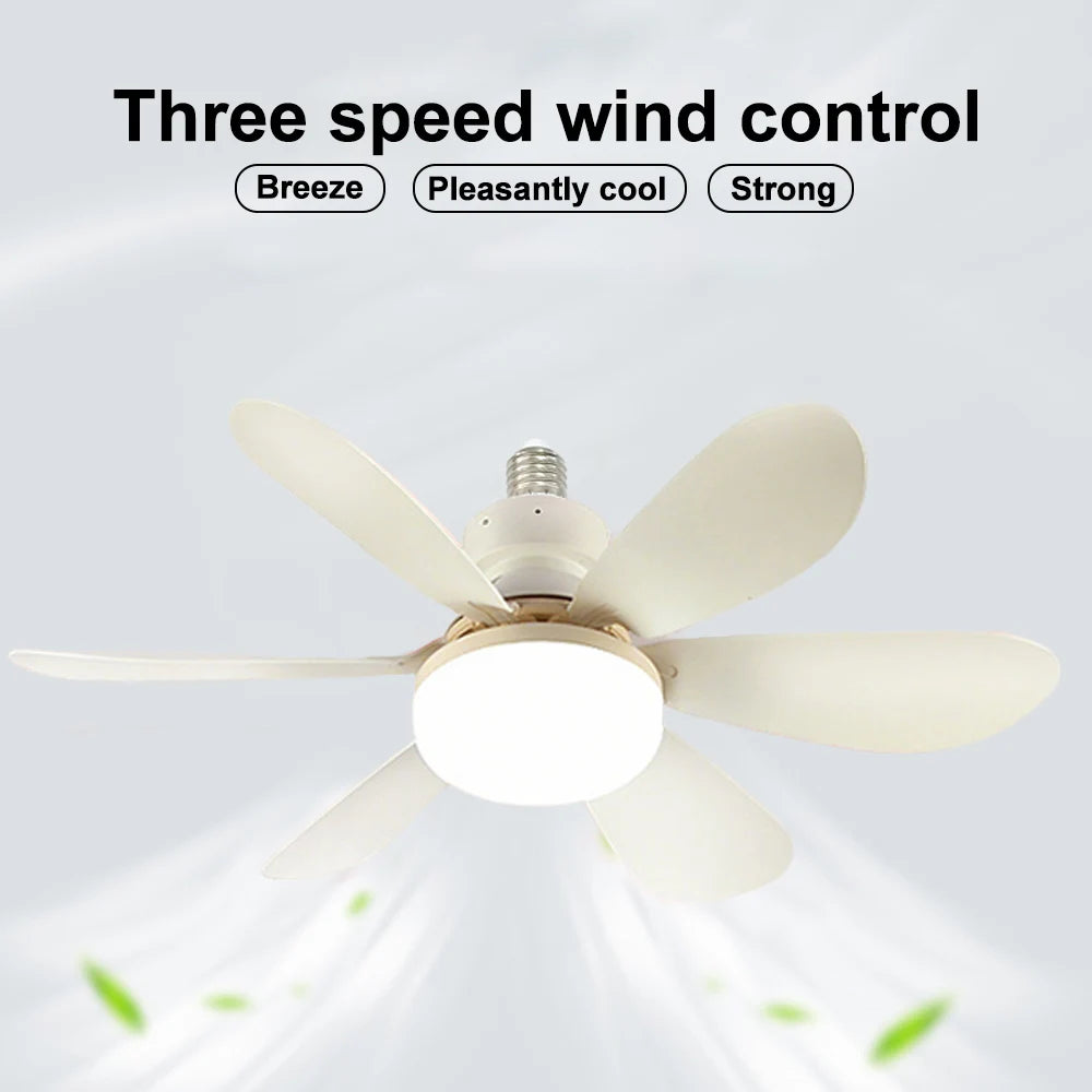Ventilatore da soffitto con luce E27 e telecomando, 20-40W – dettaglio 2