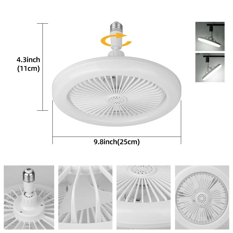 Lampada a LED CANMEIJIA con ventilatore da soffitto, dimmerabile, con 3 velocità di ventilazione e timer – foto 6
