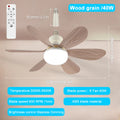 Ventilatore da soffitto con luce E27 e telecomando, 20-40W – dettaglio 6