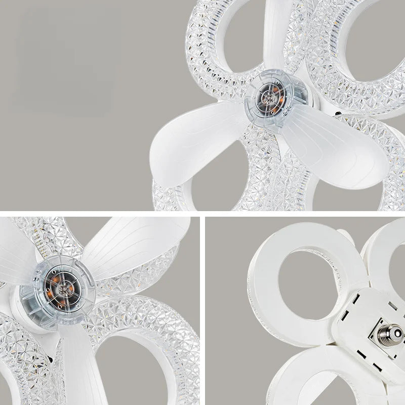 Ventilatore da Soffitto LED 48W con Telecomando, Base E27, Dimmerazione Continua, 3 Velocità e Funzione Timer – foto 5