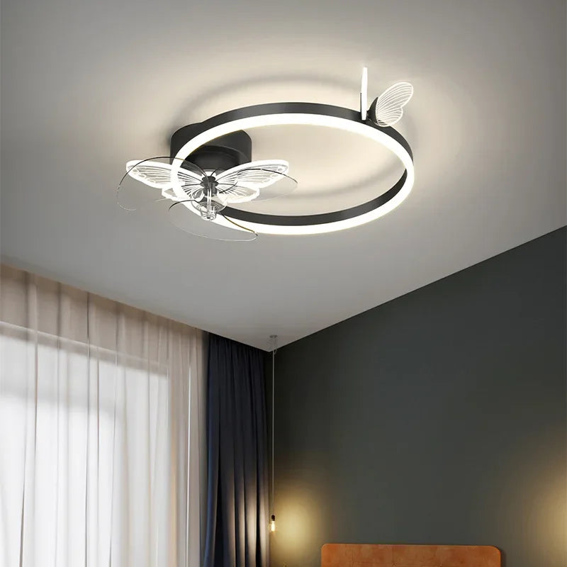 Ventilatore da soffitto a farfalla con luce LED dimmerabile