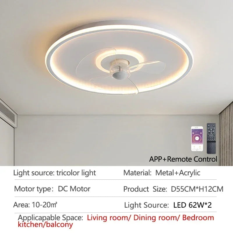 2025 110-220V Ventilatori da soffitto con luci Telecomando per la casa Camera da letto Lampada da soffitto – foto 8