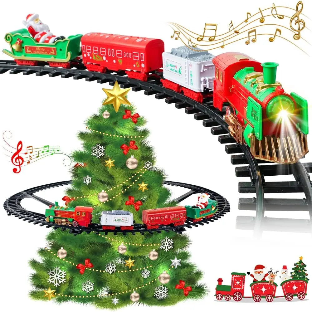 Trenino di Natale luminoso con suoni per l'albero
