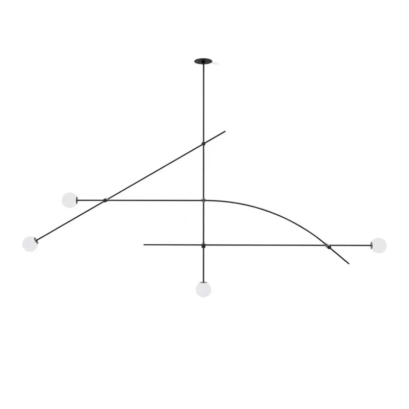 Lampada a sospensione multipla nera, 120 o 135 cm – dettaglio 5