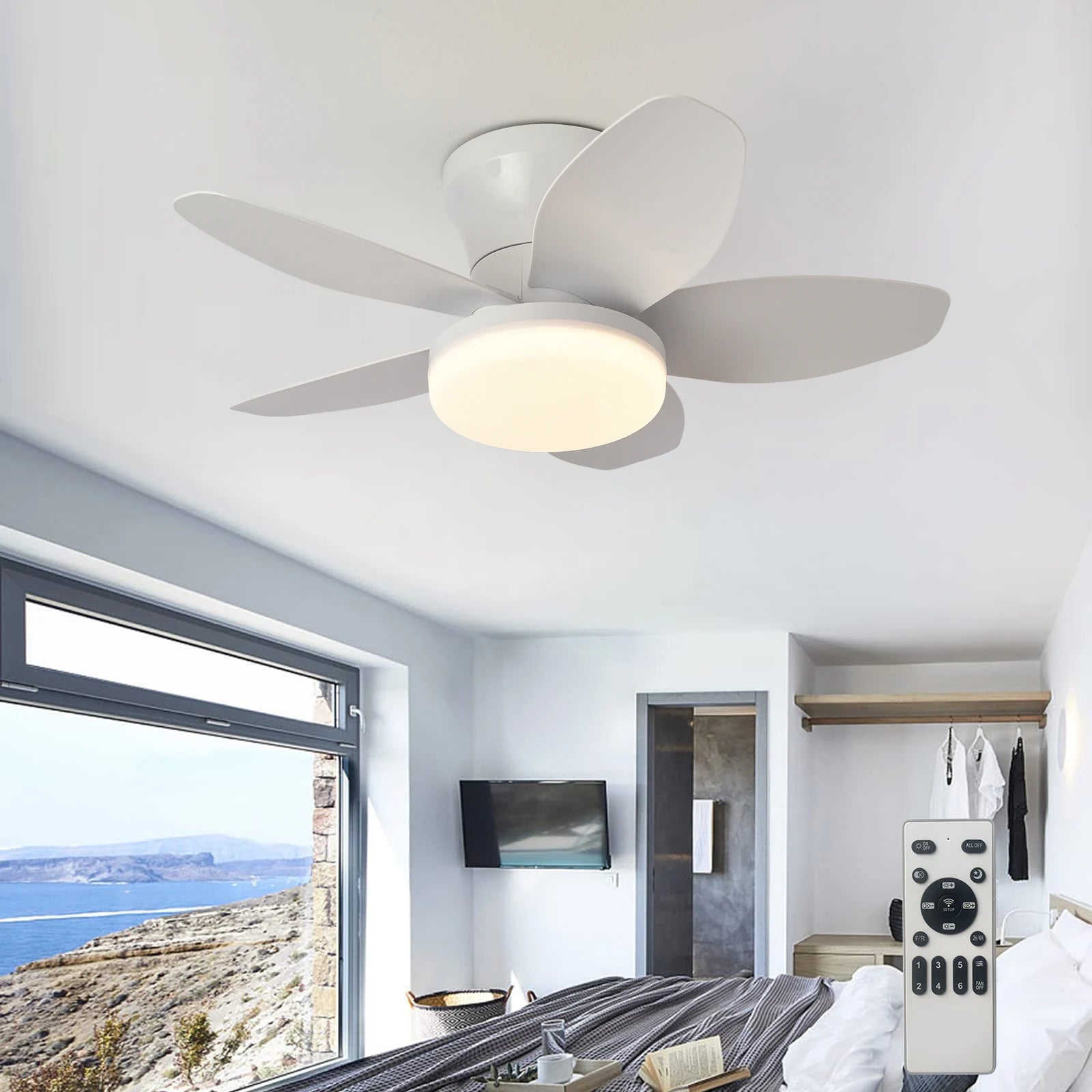 Ventilatore da soffitto 25 pollici con luce e motore DC – dettaglio 3