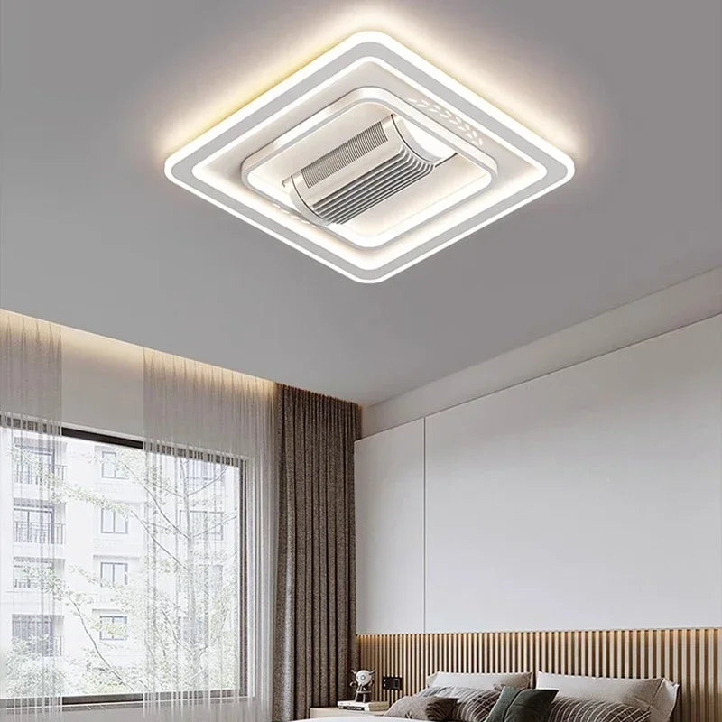 Ventilatore da Soffitto Invisibile Senza Pale con Luce LED, Telecomando Intelligente per Camera da Letto e – foto 4