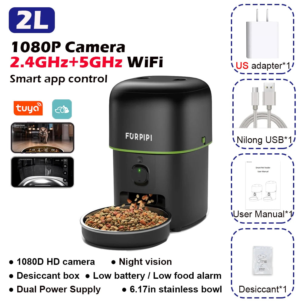 Distributore automatico di crocchette con telecamera HD e WiFi – dettaglio 7