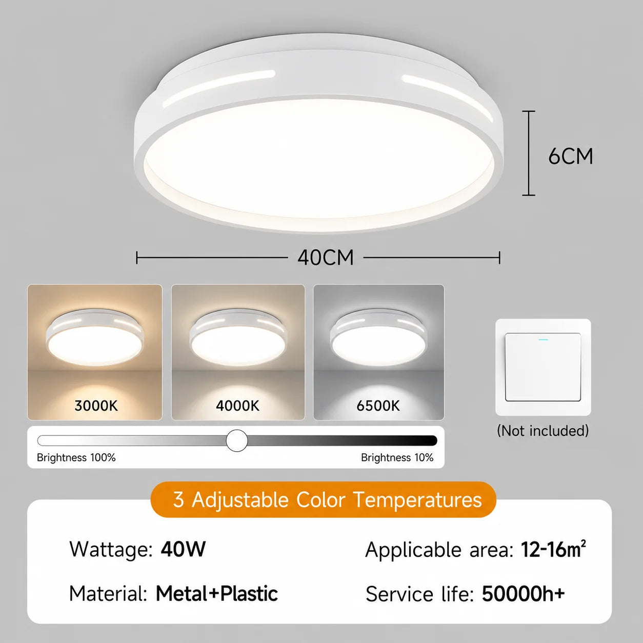 Lampada da soffitto moderna con telecomando, luce da soffitto per l'arredamento della casa, per soggiorno – foto 11