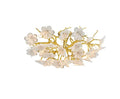 Lampadario a fiore 60 cm color argento, luce calda – dettaglio 5
