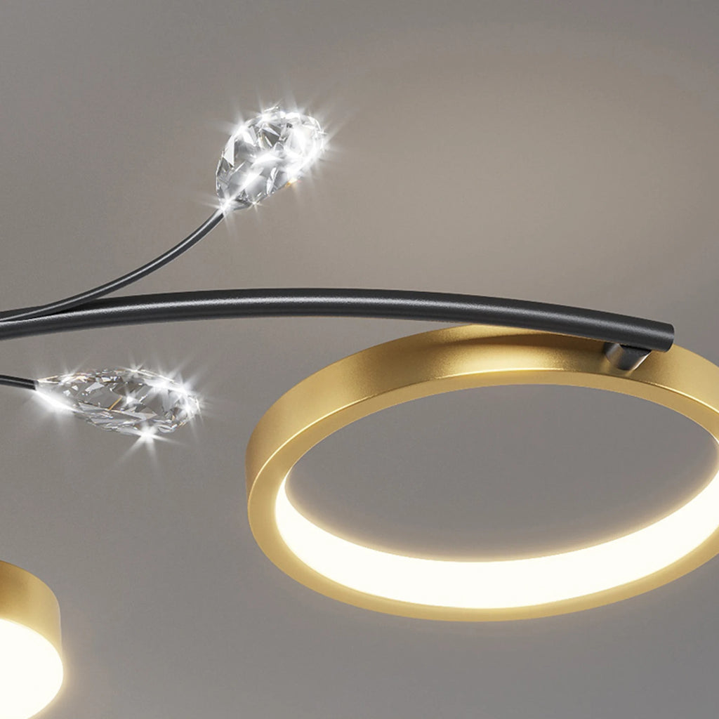 Lampadario di Lusso per Soffitto, Illuminazione Domestica, Decorazione in Cristallo, Lampada da Soffitto con – foto 6