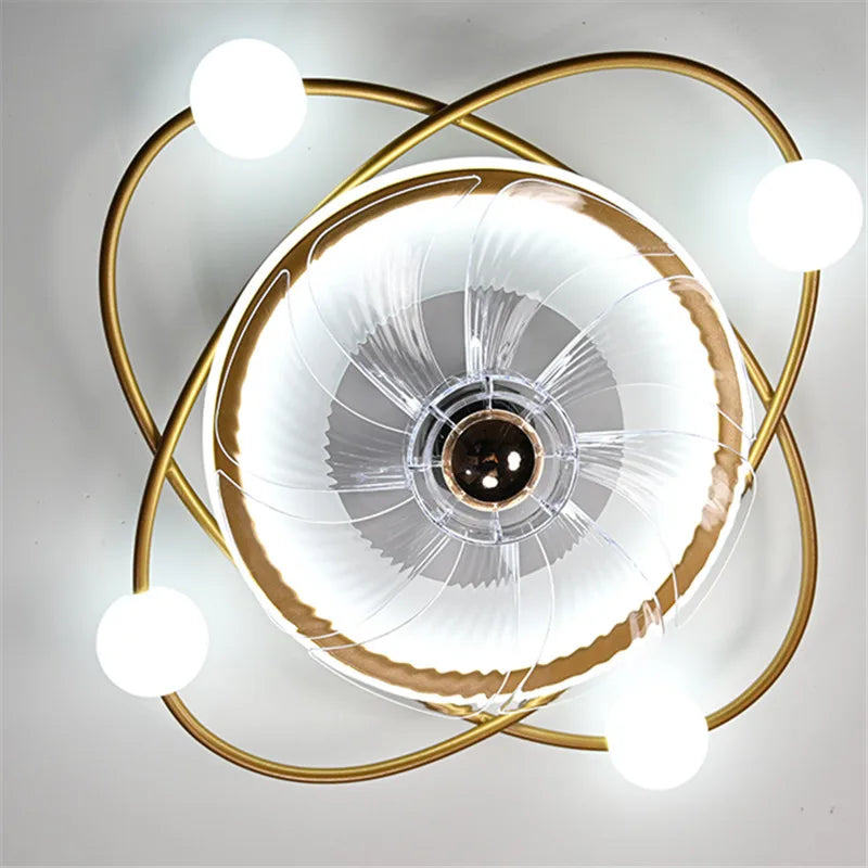 Ventilatore da soffitto a pale retrattili con luce, stile nordico – dettaglio 5