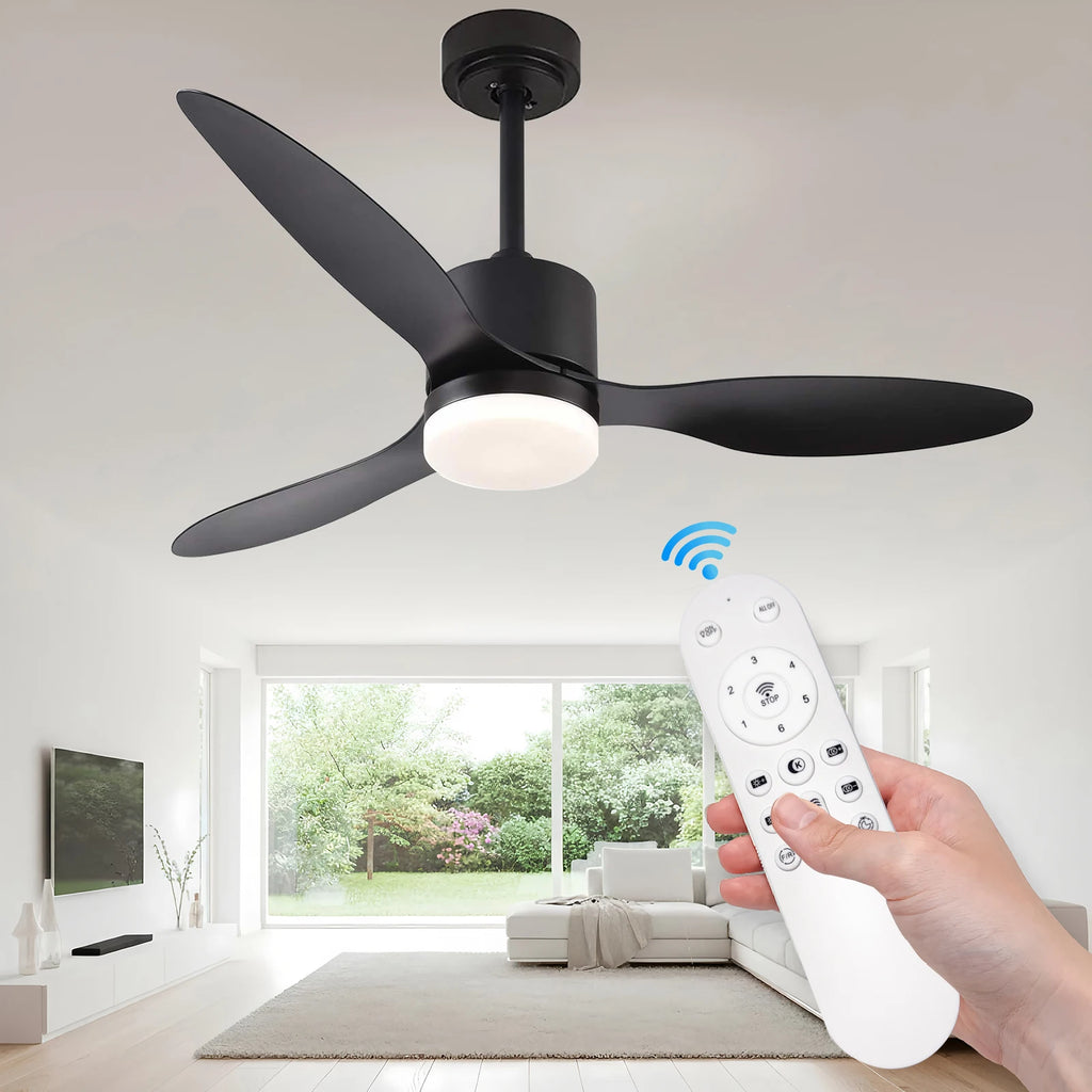 Ventilatore da soffitto a 3 pale con luce LED, 42 o 52 pollici – dettaglio 6