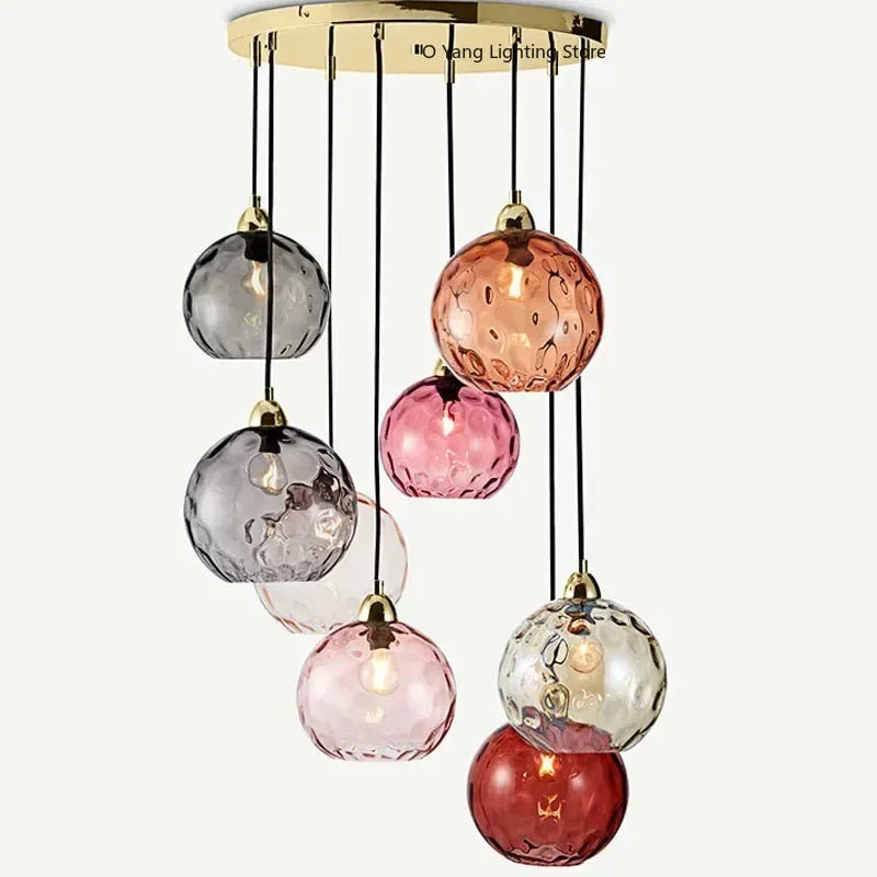 Lampadario in vetro colorato, da 3 a 8 luci – dettaglio 4