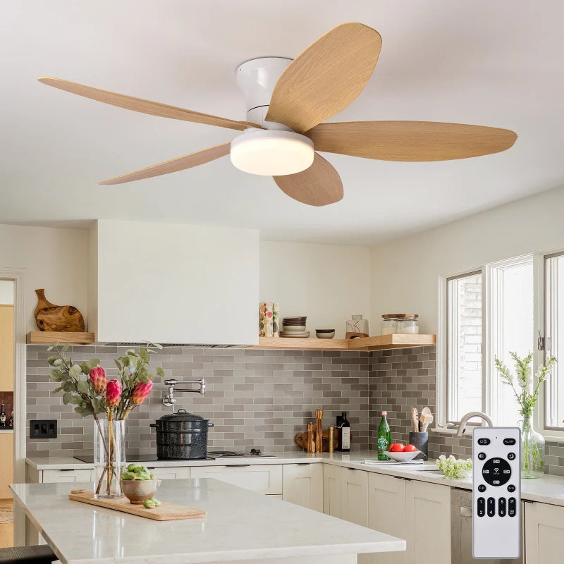 Ventilatore da soffitto 5 pale a incasso, stile mid-century – dettaglio 1