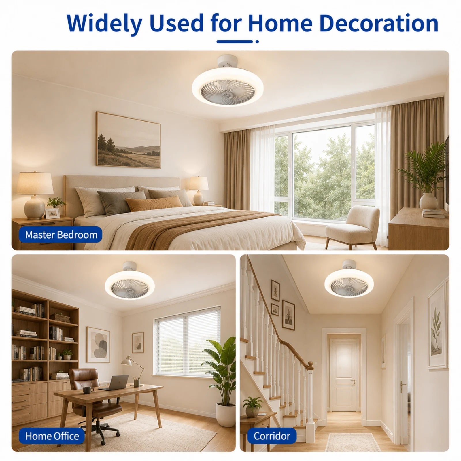 Ventilatore da soffitto 2in1 con lampada LED e attacco E27 – dettaglio 2