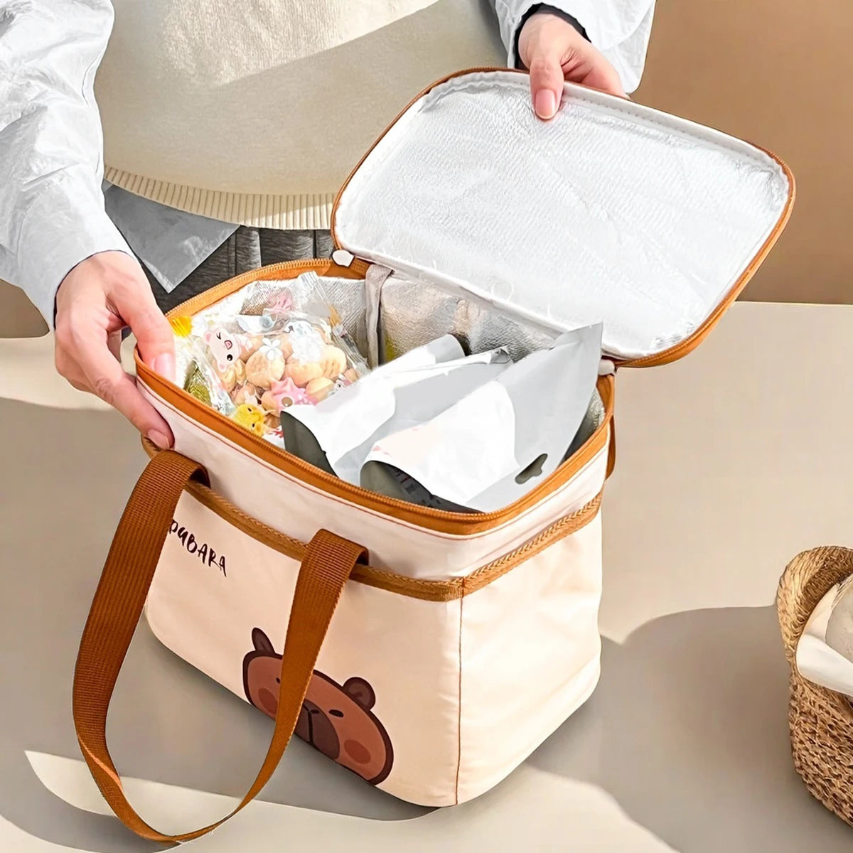 Borsa Termica per il Pranzo Capybara Impermeabile