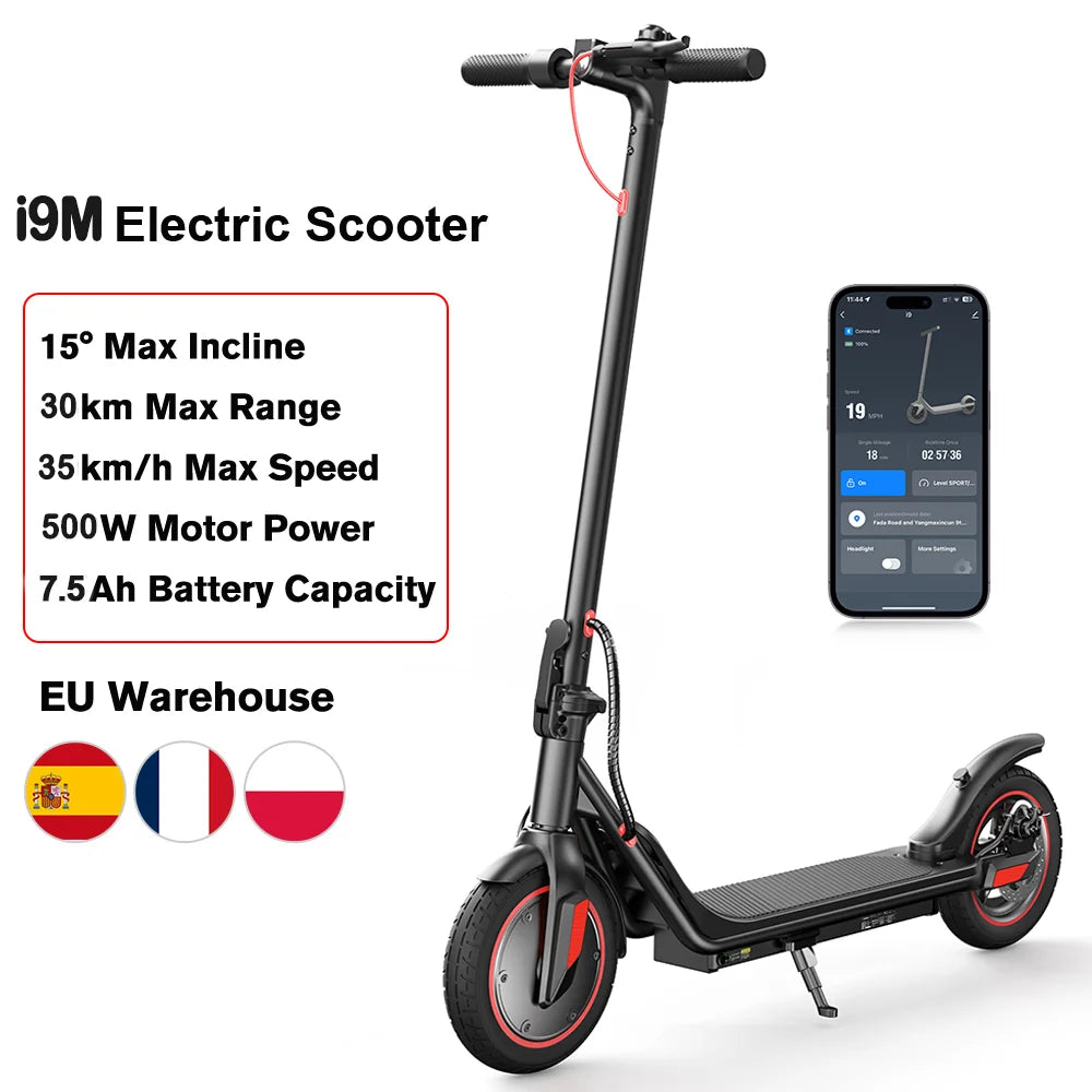 Monopattino elettrico 500W, autonomia 30 km, ruote da 10 pollici – dettaglio 9