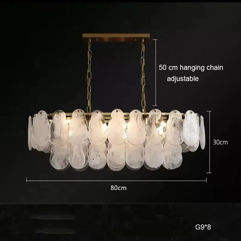 Lampadario a nuvola in vetro da 40 a 80 cm, anche applique – dettaglio 13