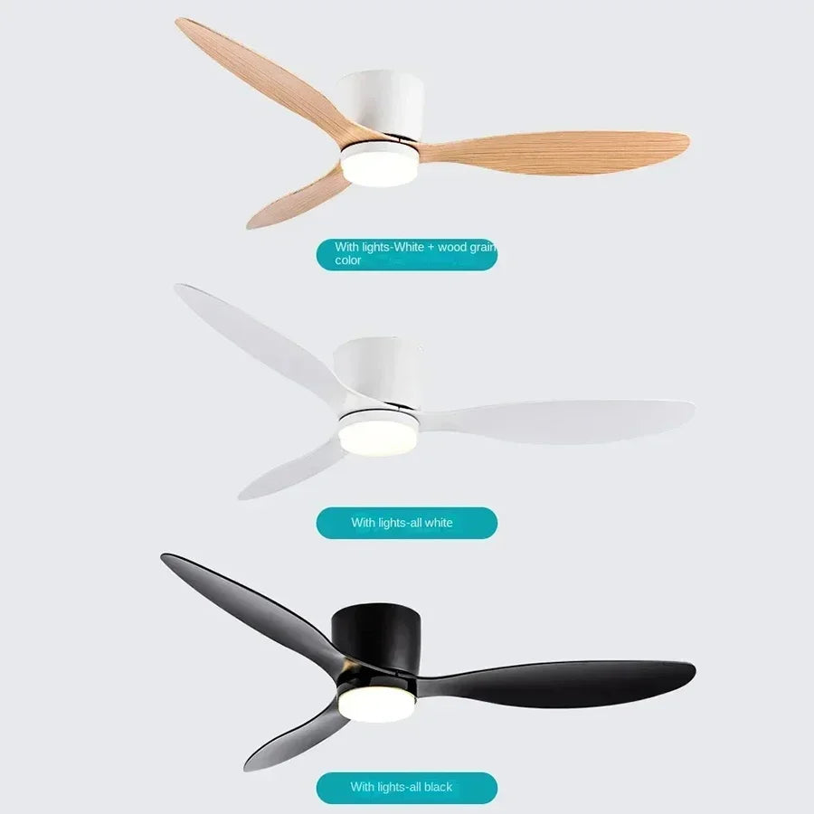 Luci moderne per ventilatori da soffitto a LED, luci decorative da pavimento basso con telecomando – foto 5