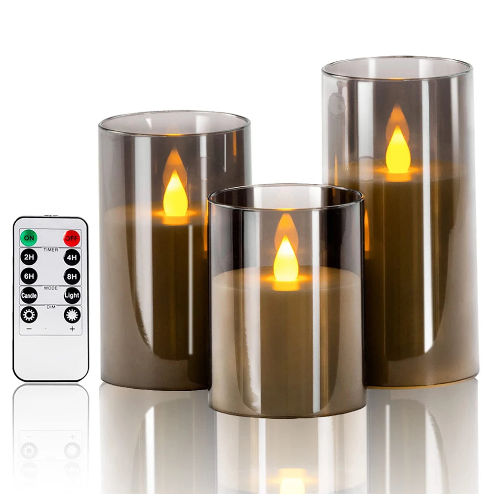 Set di candele LED in acrilico con telecomando e timer – dettaglio 7