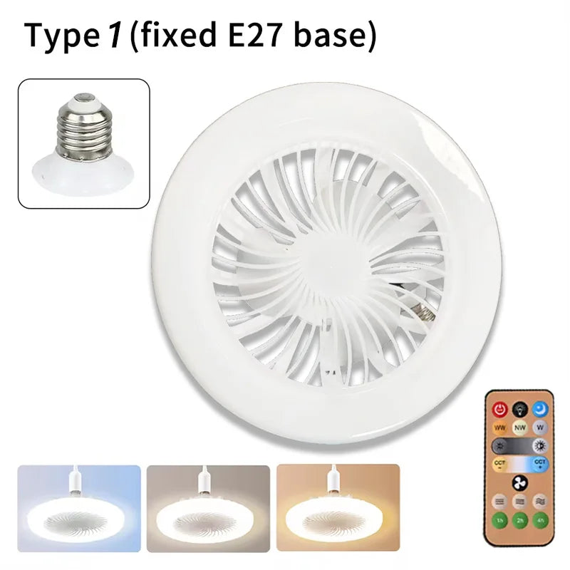 Lampade da soffitto 2 in 1 Base E27 regolabile a 3 velocità Dimmerabile infinitamente per soggiorno Camera da – foto 8